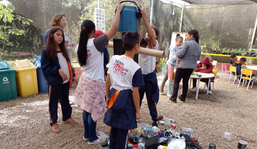 Escola Ambiental realizou ação de sensibilização em apoio à campanha do